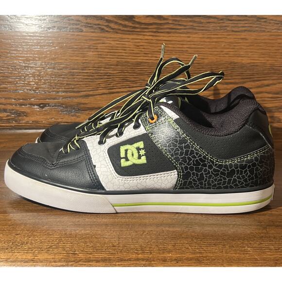 DC Ken Block Pure 43 Size 10 Skate Shoes Black Lime Citrus RARE - Picture 2 of 16